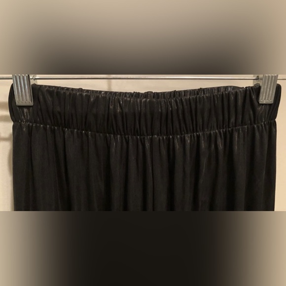 American Apparel Metallic Jersey Wide Leg Pant Black Size XS NWT - Picture 4 of 4